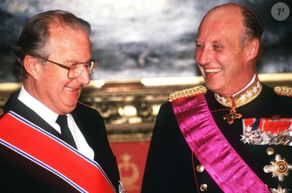 Visite d'Albert II de Belgique à Harald V de Norvège, le 1 mai 1997.