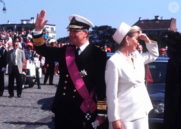 Albert II de Belgique et Paola lors de la fête nationale de Belgique le 21 juillet 1996.