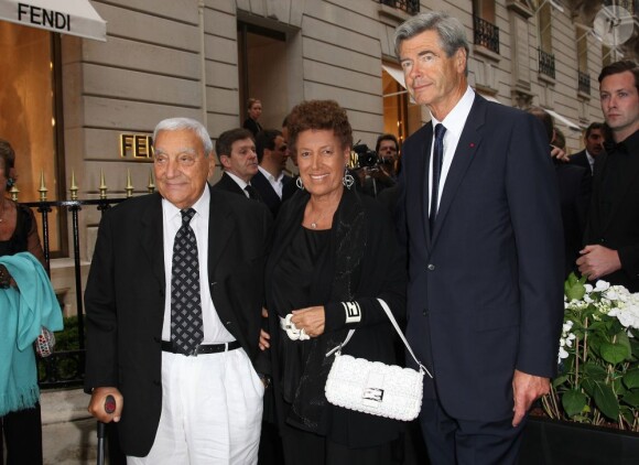 Speroni Candido et Carla Fendi - Ouverture de la nouvelle boutique Fendi, 51 avenue Montaigne à Paris, le 3 juillet 2013.