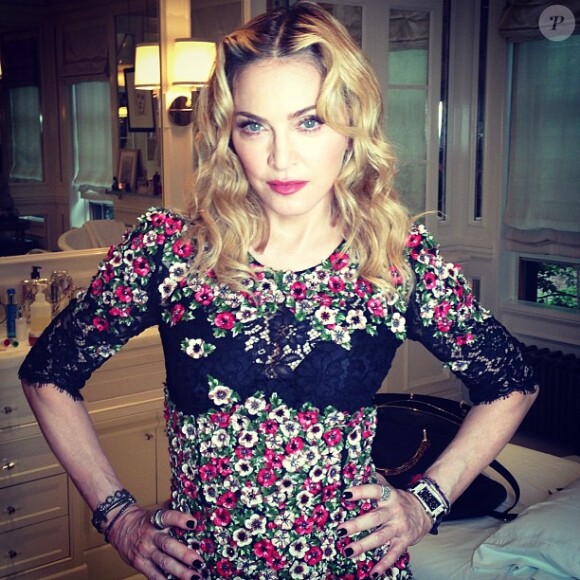 Madonna peut aussi être ravissante sur Instagram. Photo postée le 27 juin 2013.