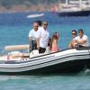 Marc Anthony et sa compagne Chloe Green passent leurs vacances à Saint-Tropez. Le 5 juillet 2013. Le couple s'est visiblement rabiboché.