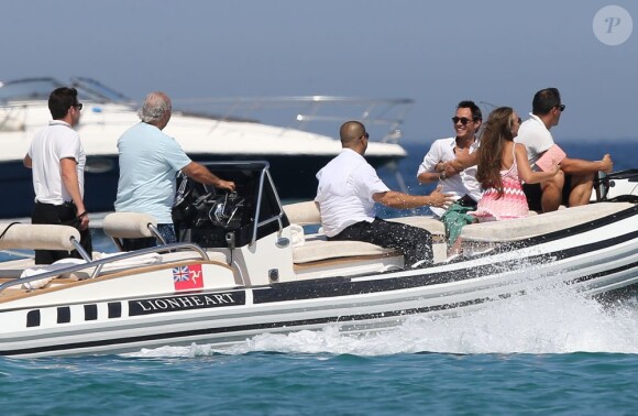 Marc Anthony et Chloe Green passent leurs vacances à Saint-Tropez. Le 5 juillet 2013.