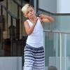 Exclusif - Kingston, 7 ans, accompagne sa mère Gwen Stefani à Los Angeles, le 1 juillet 2013.