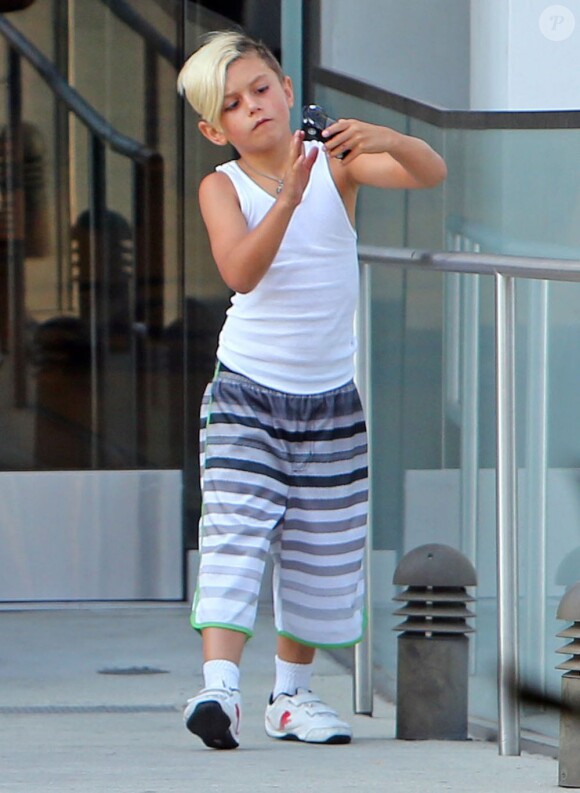 Exclusif - Kingston, 7 ans, accompagne sa mère Gwen Stefani à Los Angeles, le 1 juillet 2013.