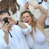 EXCLU : Cindy Lopes et son compagnon lors de la White Party au Domaine de Beauregard à Courcy aux Loges, le 7 juillet 2013.