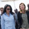 Valérie Trierweiler se rend avec la ministre de la Francophonie Yamina Benguigui à l'hôpital de Panzi en République démocratique du Congo le 8 juillet 2013.