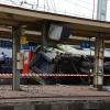 Illustration de l'accident de train survenu en gare de Brétigny-sur-Orge (Essonne), le 12 juillet 2013.