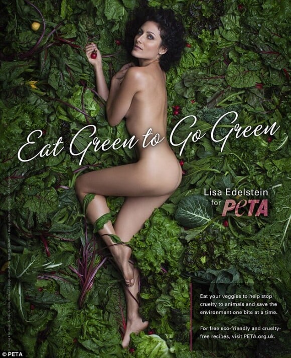 Lisa Edelstein pose nue pour la PeTA