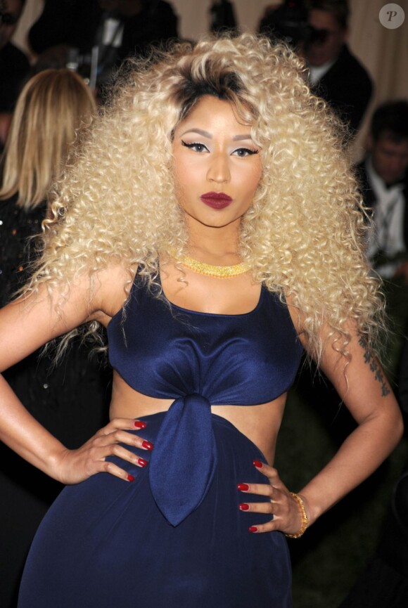 Nicki Minaj à la soirée Punk: Chaos to Couture' Costume Institute Benefit Met Gala, à New York, le 6 mai 2013. La chanteuse a fait part de sa colère quant à la libération de George Zimmerman.
