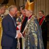 Justin Welby, archevêque de Canterbury, accueille le prince Charles le 4 juin 2013 en l'abbaye de Westminster pour la célébration des 60 ans du couronnement d'Elizabeth II.