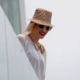 Gwen Stefani passe l'après-midi avec ses fils Zuma et Kingston à la plage, à Malibu, le 13 juillet 2013.
