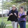 John Travolta sur le tournage d'une publicité Ypioca à Rio de Janeiro au Brésil le 10 juillet 2013.