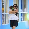 Katie Holmes emmène sa fille Suri Cruise à sa leçon de gymnastique à New York le 15 juillet 2013