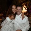 Exclusif - Noémie Lenoir et le chef Christophe Leroy à la Soirée blanche organisée par le chef Christophe Leroy, aux Moulins de Ramatuelle, le dimanche 7 juillet 2013.
