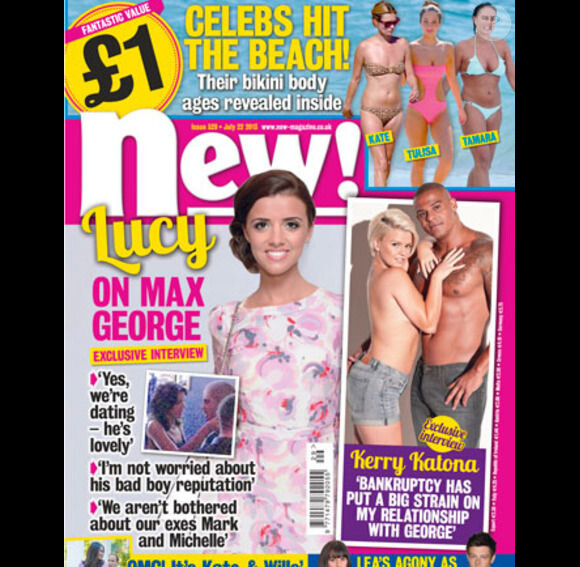 Kerry Katona topless en couverture de New! Magazine avec son amoureux George Kay.