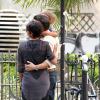 Photos exclusives : Halle Berry, Olivier Martinez, jeunes mariés, la petite Nahla posent dans le quartier de Saint-Germain-des-Près pour leurs invités américains du mariage du 13 juillet 2013. Paris le 15 juillet 2013.
