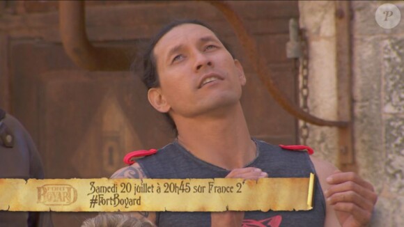 Danièle Evenou affronte le vide dans Fort Boyard, samedi 20 juillet 2013 sur France 2