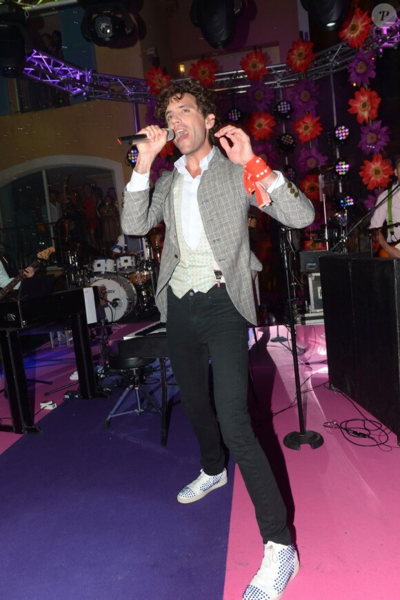 Mika en concert lors de la private party du Byblos de Saint-Tropez, le 18 juillet 2013.