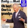 Une du Daily Mail sur le royal baby. Le 23 juillet 2013, la presse britannique faisait ses gros titres sur la naissance du prince de Cambridge, fils de Kate Middleton et le prince William né le 22 juillet à 16h24.