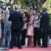 Sharon Stone face à la presse à la soirée du film Un ragazzo d'oro à Rome en Italie le 22 juillet 2013.