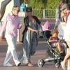 Halle Berry, enceinte, emmène sa fille Nahla (5 ans) à Disneyland à Anaheim, le 22 juillet 2013.