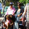 Halle Berry, enceinte, emmène sa fille Nahla à Disneyland à Anaheim, le 22 juillet 2013.