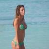 Claudia Galanti, irrésistible en bikini sur une plage de Formentera, en Espagne. Le 21 juillet 2013.