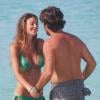 La belle Claudia Galanti et son compagnon Arnaud Mimran en vacances à Formentera, le 21 juillet 2013.