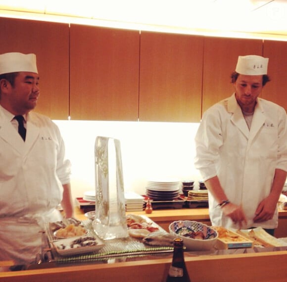 Jean Imbert à Tokyo, en juillet 2013 : "Leçon à ginza... chez Kiyomoto, sushi le plus select de Tokyo! 4 places par jour!"