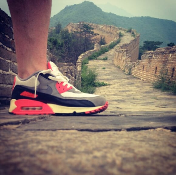Jean Imbert à la grande muraille de Chine à Pékin, en juillet 2013