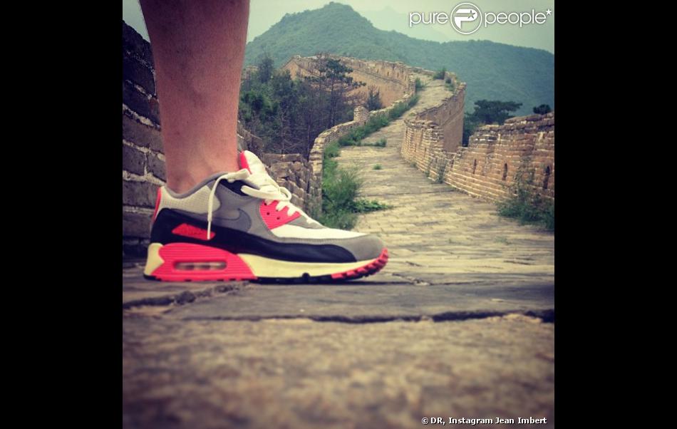 Jean Imbert à la grande muraille de Chine à Pékin, en juillet 2013