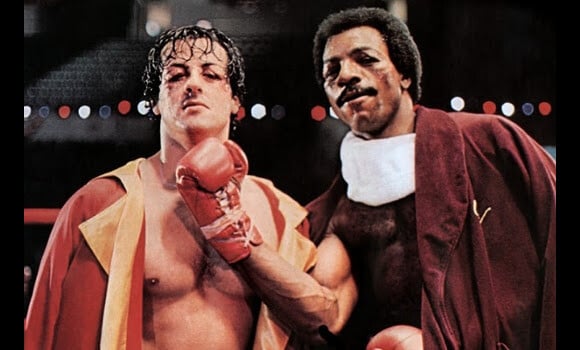 Apollo Creed et Rocky Balboa dans la franchise Rocky.