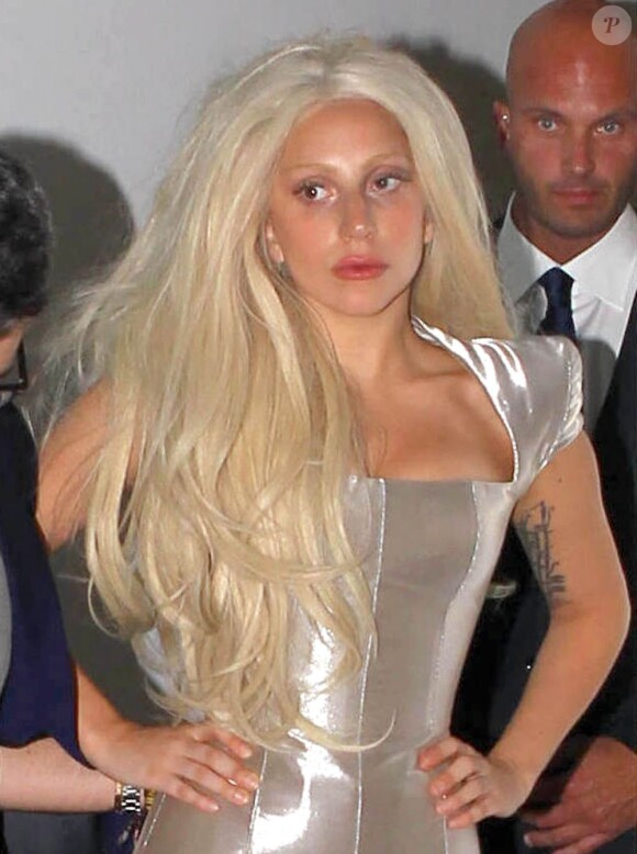 Lady Gaga se rend à un vernissage à la galerie Gagosian à Beverly Hills, le 11 juillet 2013.