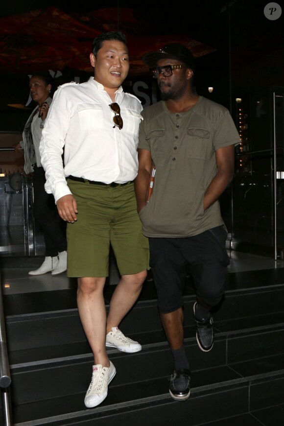 Psy et Will.i.am vont dîner à Hollywood, le 24 juillet 2013.