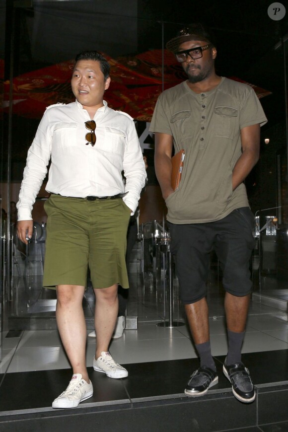 Psy et Will.i.am vont dîner à Hollywood, le 24 juillet 2013.