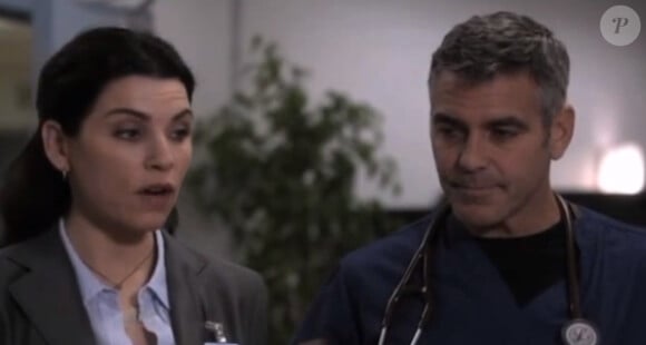 George Clooney et Julianna Margulies dans la série Urgences.