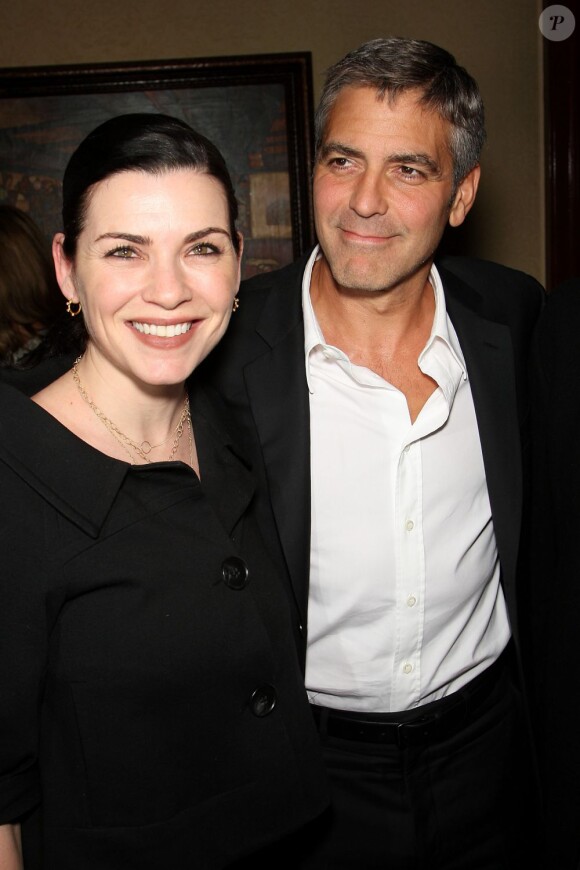 Julianna Margulies et George Clooney à New York le 3 avril 2008.