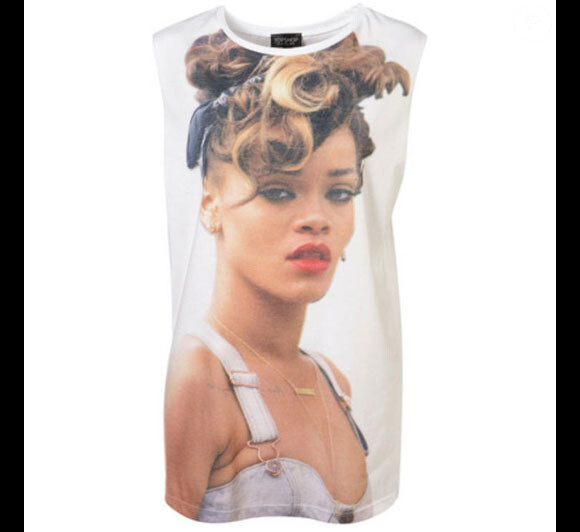 T-Shirt Topshop à l'effigie de Rihanna qui a attiré les foudres de la chanteuse