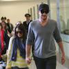 Lea Michele et son compagnon Cory Monteith arrivent à l'aéroport LAX de Los Angeles. Le 5 janvier 2013.