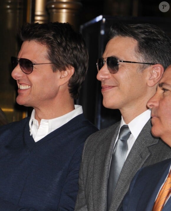 Tom Cruise et le leader de l'Eglise de la scientologie David Miscavige à Los Angeles, le 24 juin 2013.