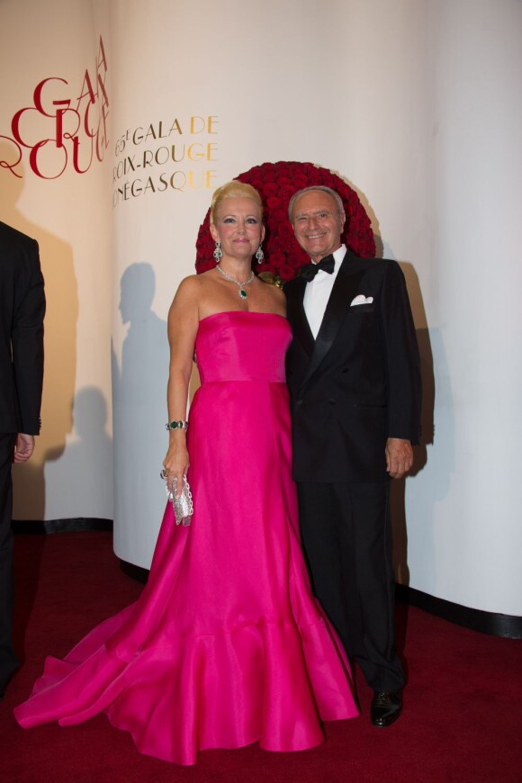 Marquise Roberta Gilardi Sestito et Donato Sestito - 65e bal de la Croix-Rouge au sporting de Monte-Carlo, le 2 août 2013.