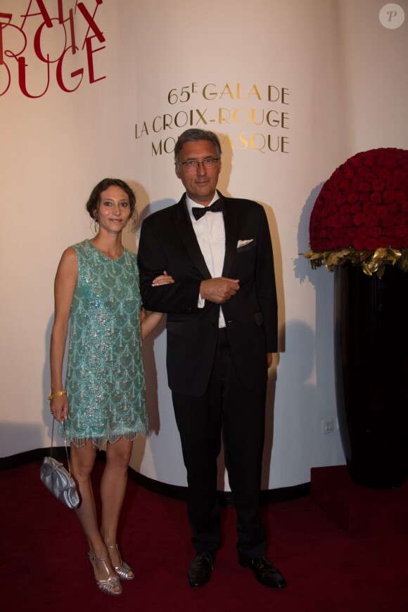 Mr et Mme Jean-Louis Grinda - 65e bal de la Croix-Rouge au sporting de Monte-Carlo, le 2 août 2013.