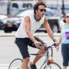Carlos Leon et sa femme Betina Holte font du vélo à New York. Dimanche 4 août 2013.