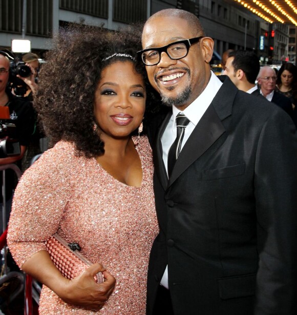 Oprah Winfrey, Forest Whitaker lors de l'avant-première du film Le Majordome à New York le 5 août 2013
