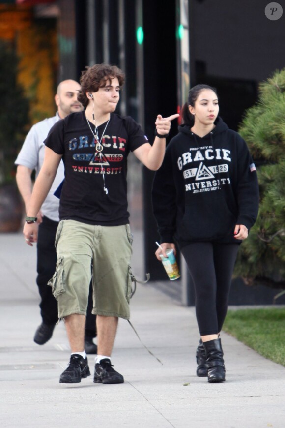 Prince Jackson et Remi Alfalah en virée dans les rues de Beverly Hills, le 5 août 2013.