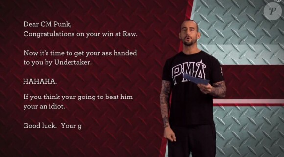 Le catcheur CM Punk explique la différence entre "your" et "you're" - août 2013.