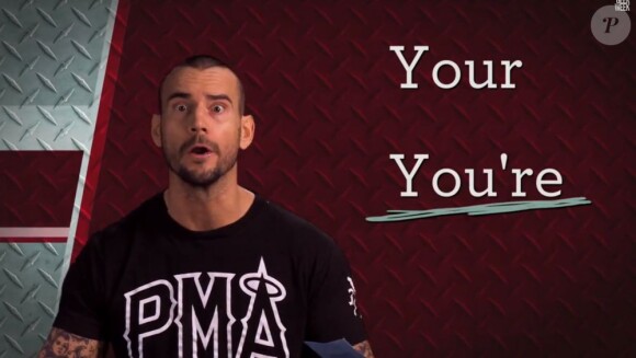 Le catcheur CM Punk explique la différence entre "your" et "you're" en anglais - août 2013.