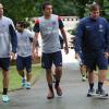 Les stars du PSG à l'entraînement sous les ordres de Laurent Blanc à Clairefontaine, le 7 août 2013