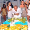 Fawaz Gruosi, fondateur et président de la marque de Grisogono, fête son 61e anniversaire au cours d'une White Night Party au Billionaire. Porto Cervo, le 8 août 2013.