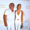 Flavio Broatore et son épouse Elisabetta Gregoraci assistent à la White Night Party de Fawaz Gruosi, fondateur et président de la marque de Grisogono, qui fête son 61e anniversaire au Billionaire. Porto Cervo, le 8 août 2013.